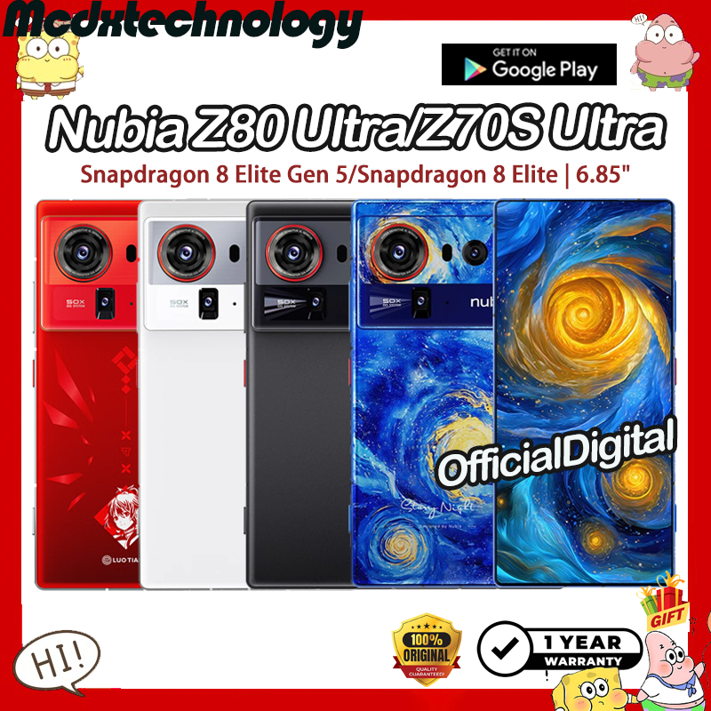 Global Rom Nubia Z80 Ultra Snapdragon 8 Elite Gen 5 Nubia Z70S Ultra Snapdragon 8 Elite 6.85" | รับป