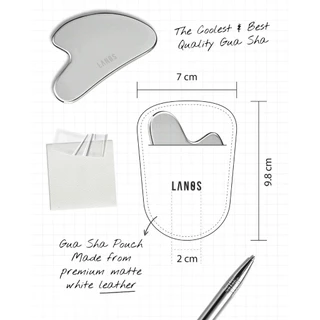 Gua Sha Lanos (กัวซาลานอส +เคสหนัง) เหมาะสำหรับนวดหน้า มีน้ำหนัก ไม่ต้องออกแรงเยอะ , ตกไม่แตก รักษาความเย็นได้ดี