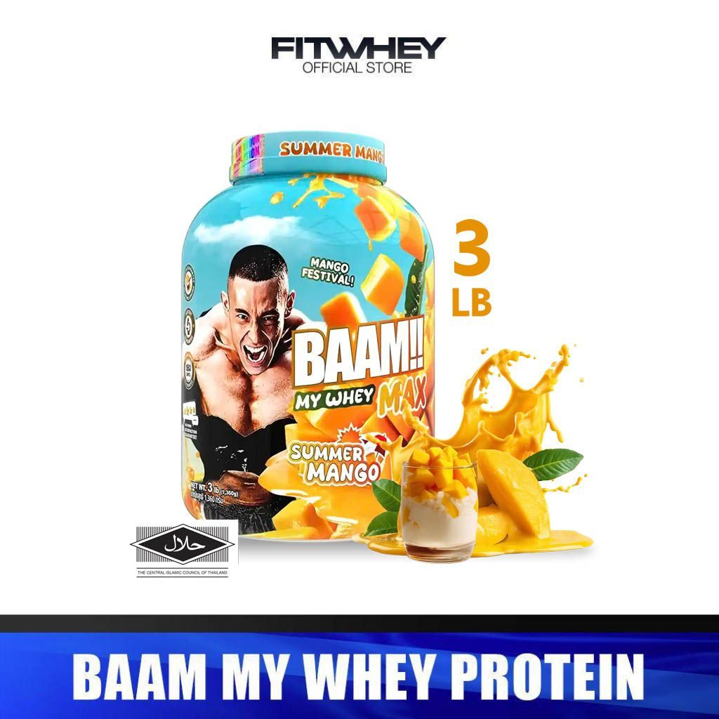 BAAM MY WHEY PROTEIN MAX 3 lb SUMMER MANGO (LIMITED)