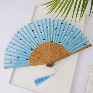 ส่งจาก กทม.พัดญี่ปุ่นพรีเมียม พัดพับสไตล์ญี่ปุ่น โครงไม้ไผ่ …