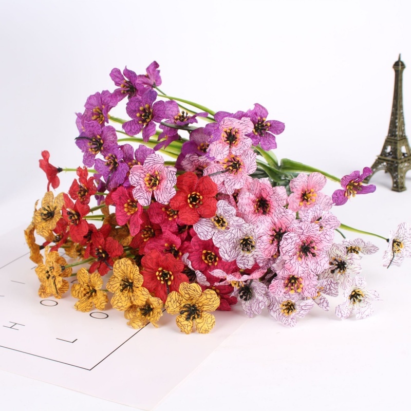 Violets ดอกไม้ประดิษฐ์ หญ้าฤดูใบไม้ผลิ  สําหรับตกแต่งบ้าน งานแต่งงาน/สวน