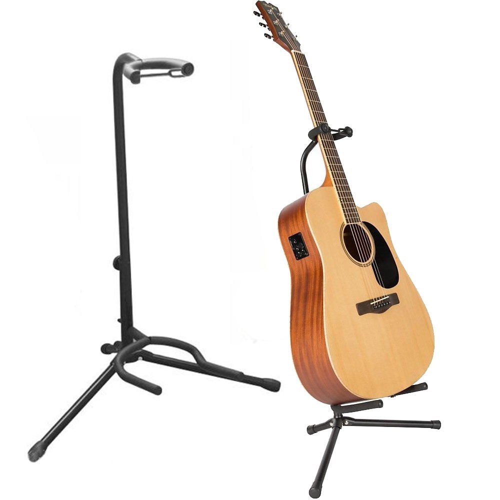 ที่วางกีตาร์ Guitar Stand รุ่น 3 ขา สีดำ พับเก็บได้ ใช้ได้กีตาร์โปร่ง/ไฟฟ้า