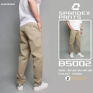 GOODWIN - BS002 SPANDEX PANTS กางเกงขายาวเอวขอบผู้ชาย ผ้ายืด สีพื้น