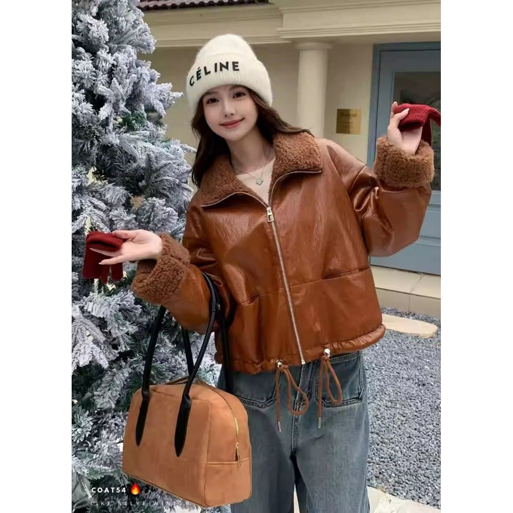 COAT54 JECKET หนังซับขนแกะซิป