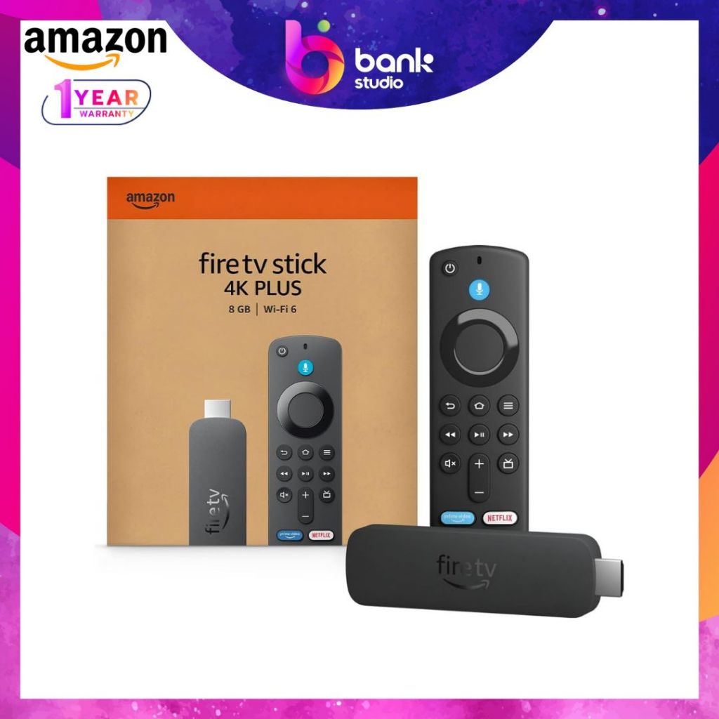 ( ประกัน  1 ปี )Amazon Fire TV Stick 4K PLUS 8GB Wi-Fi 6