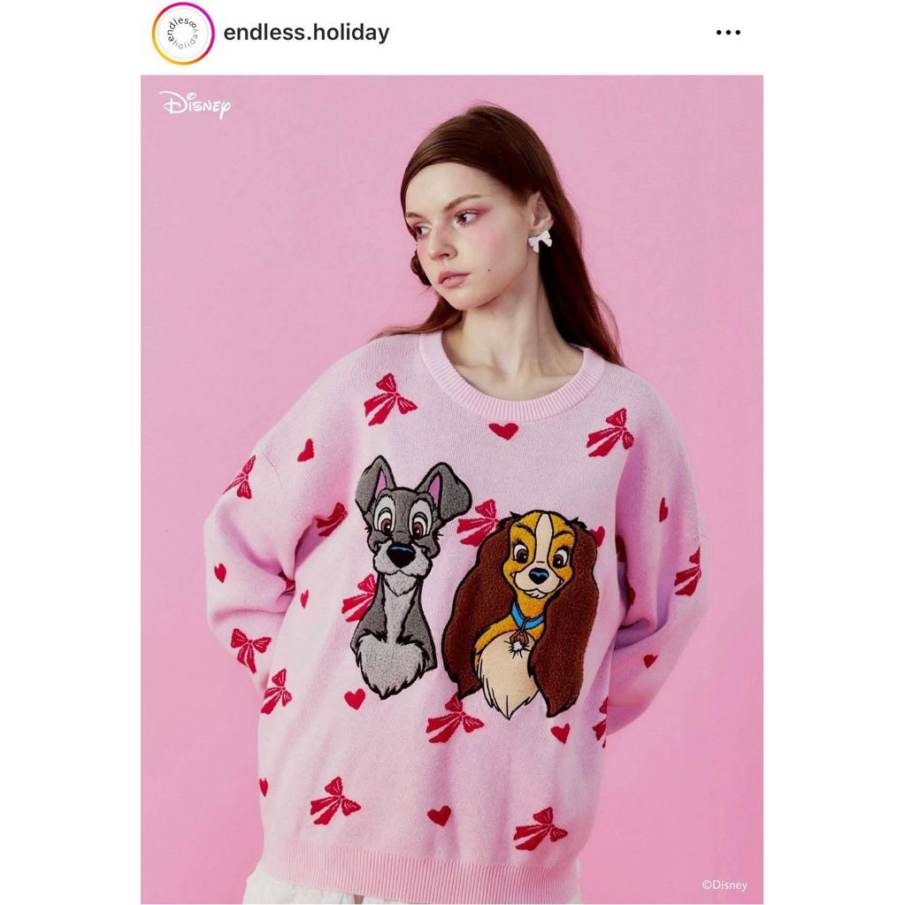 Endless Holiday Sweater Lady and the Tramp สินค้าพร้อมส่ง