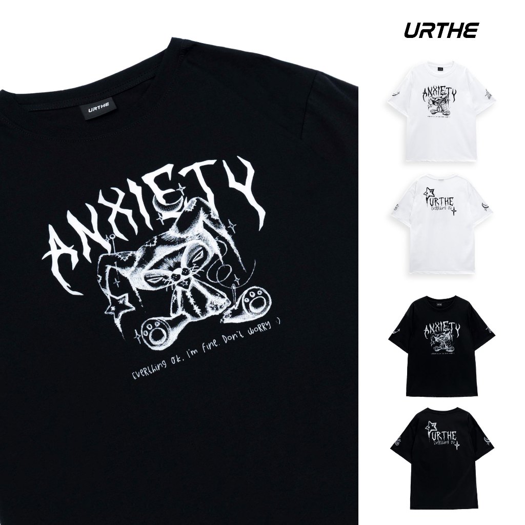 URTHE - เสื้อยืด เสื้อสกรีน รุ่น ANXIETY TEE