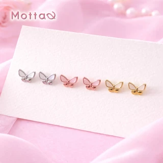Motta Earring ต่างหูติดหูชุบทองคำขาว ดีไซน์ทันสมัย เข้ากับทุกลุค