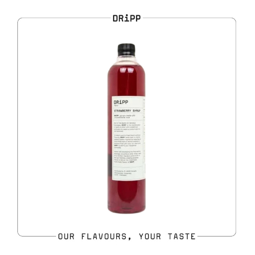 DRiPP Flavour - Strawberry 760ml น้ำเชื่อมกลิ่นสตรอว์เบอร์รี (ตรา ดริพ) / Strawberry flavor Syrup(DRiPP Brand)