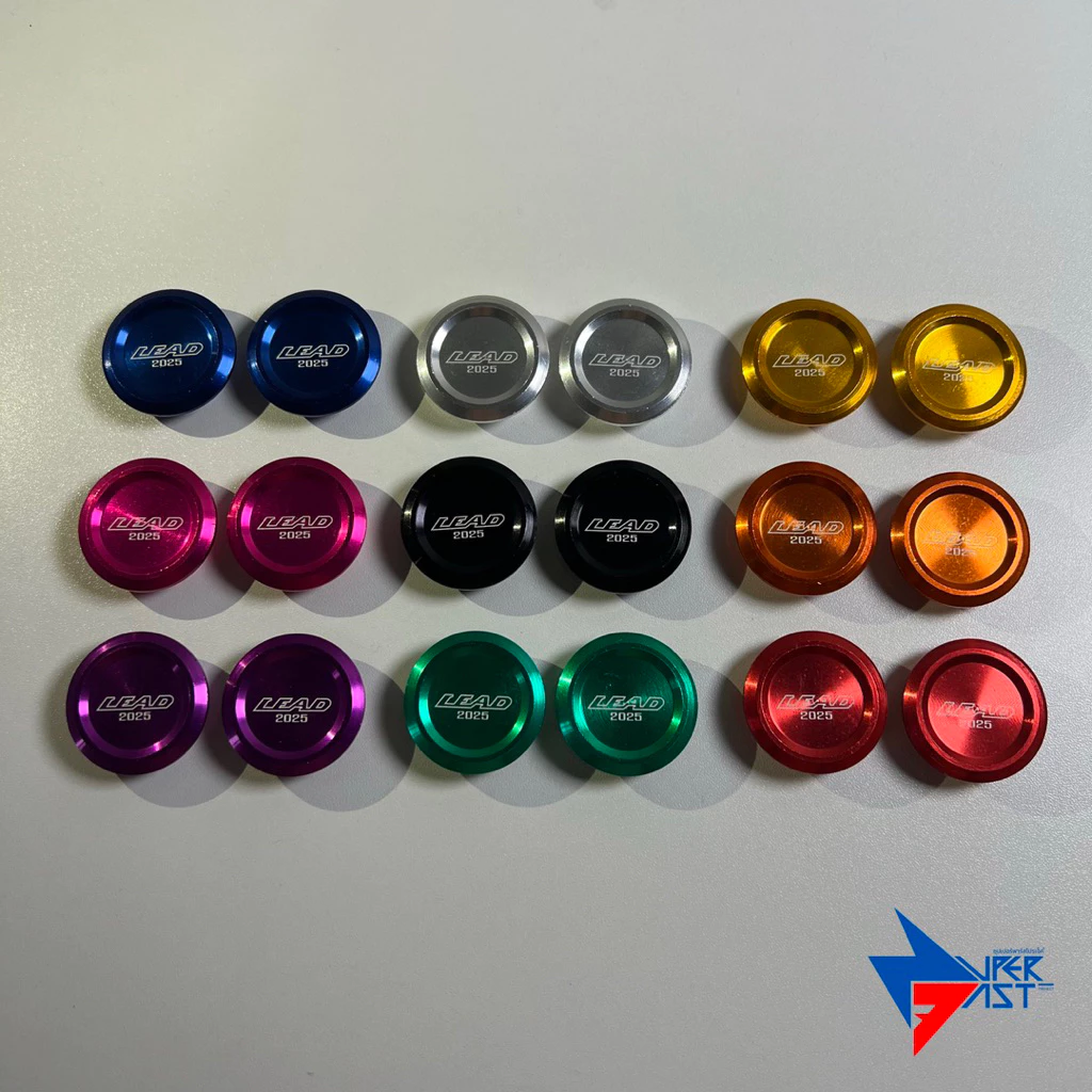 อุดกระจก Honda Lead125 2025-2026 ( หลากหลายสี ) งานอลูมิเนียม พร้อมยางโอลิง [ 2 ตัว / 1 ชุด ]