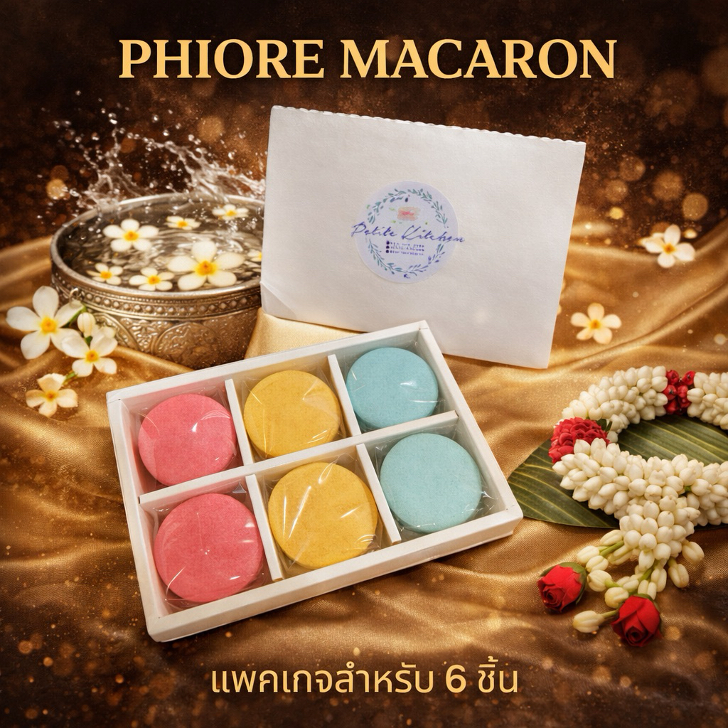 มาการอง ชิ้นใหญ่ขนาด 4.5-5.2cm /Phiore