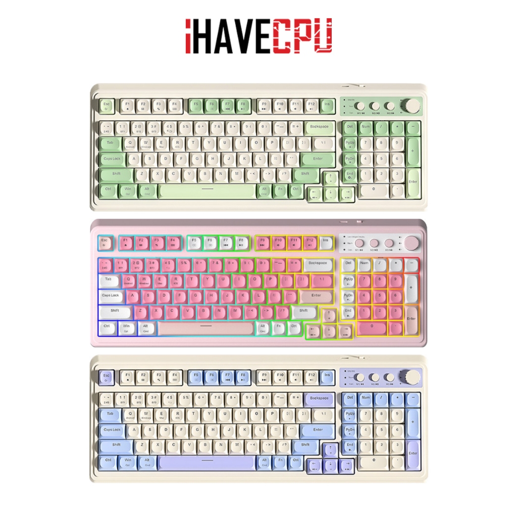 คีย์บอร์ด (keyboard) iHAVECPU AULA S99 3IN1 WIRELESS [MEMBRANE SWITCH] (EN/TH)