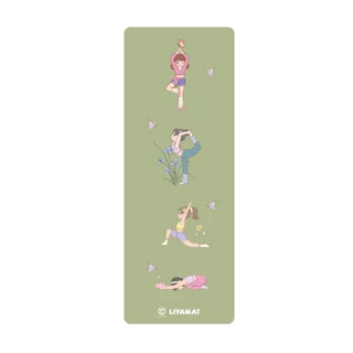 LIYAMAT-น้องลีญา Yoga girl เสื่อโยคะ yogamat เพิ่มความหนา หนึบ พื้นผิวผลิตจากPremium PU+ Natural rubber