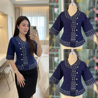 เสื้อพื้นเมือง แขนสามส่วน รวมลาย