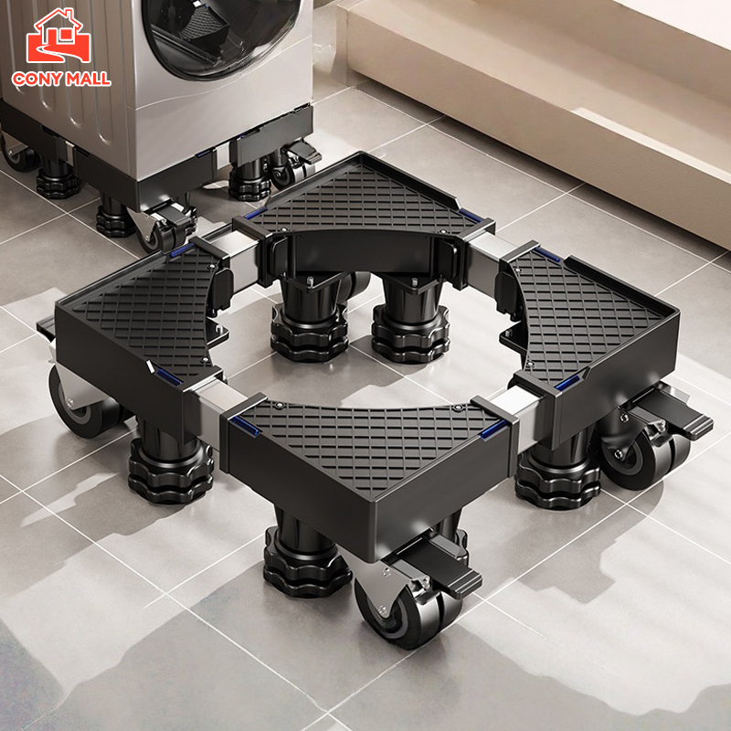 CONY ฐานรองเครื่องซักผ้าและตู้เย็น ปรับขนาดและความสูงได้ ล้อหมุน 360° รับน้ำหนัก 300KG ลดแรงสั่นสะเทือน