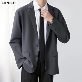 CIPELA เสื้อสูทผู้ชายสีดำ เฉพาะเสื้อ รุ่นพรีเมี่ยม กระดุม 2 เม็ด สูทใส่ทำงาน สูทใส่ออกงาน เสื้อสูทผู้ชาย เสื้อสูทเกาหลี