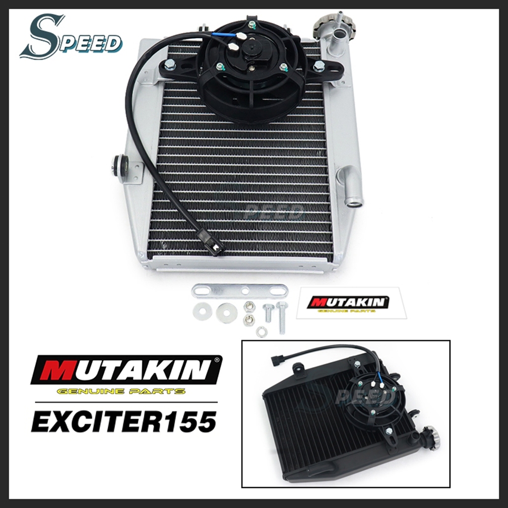 MUTAKIN หม้อน้ำแต่ง Radiators หม้อน้ำ 1 ใบพัดใหญ่ YAMAHA EXCITER 155 VVA โต้งแต่ง ตัวใหญ่ 1 ใบพัด หม