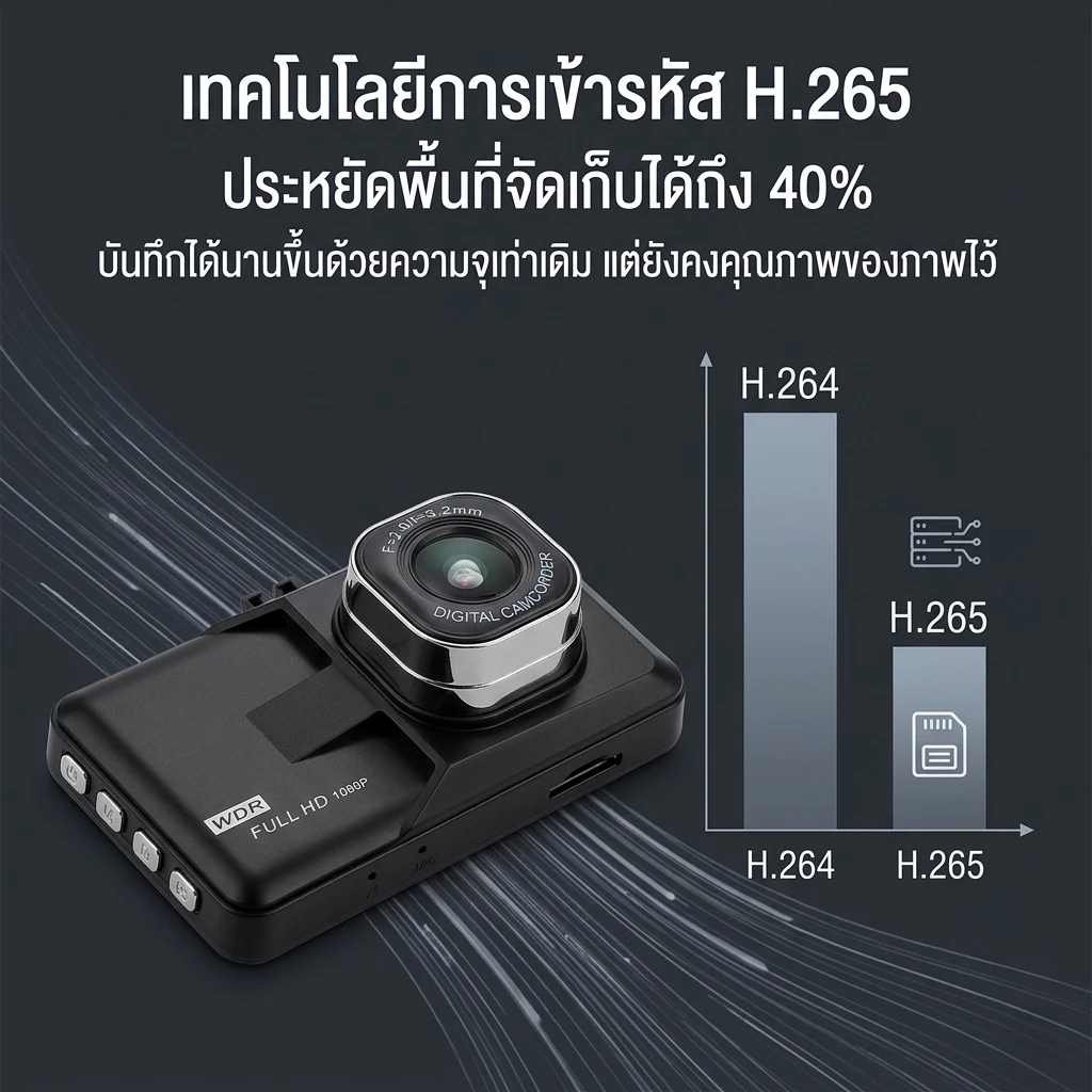 กล้องติดรถยนต์หน้า/หลัง รุ่น บันทึกภาพ Full HD 4K เลนส์มุมกว้าง 270/กล้องติดรถยนต์หน้าหลัง thumbnail 5