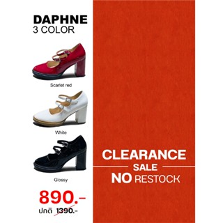 DAPHNE - MARSHMELLOW รองเท้าส้นสูง 3 นิ้ว  สายคาดหน้าเส้นเล็…