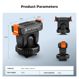 K&F CONCEPT Magnetic Quick Release Adapter Mount อะแดปเตอร์ยึดแบบปลดเร็ว สําหรับ DJI Action3/4/5 PRO