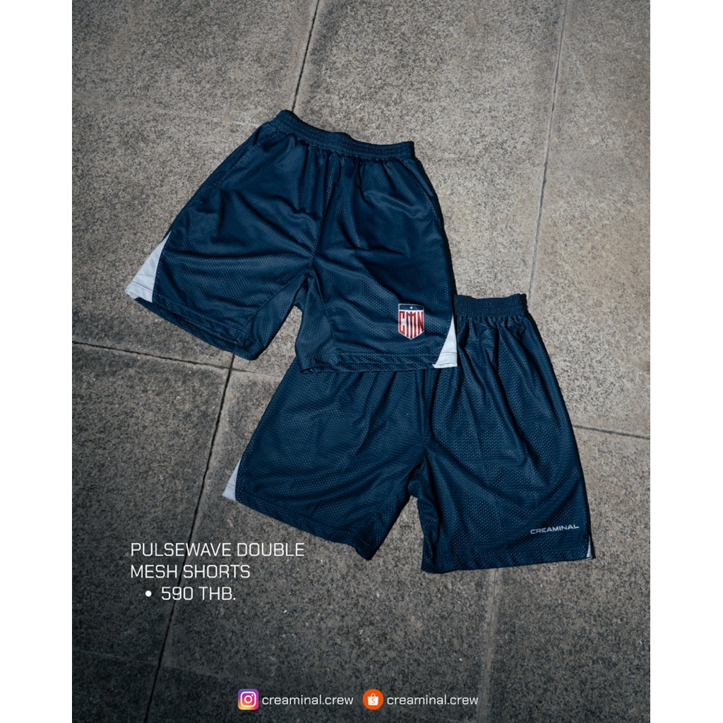 CREAMINAL PULSEWAVE DOUBLE MESH SHORTS ของแท้💯
