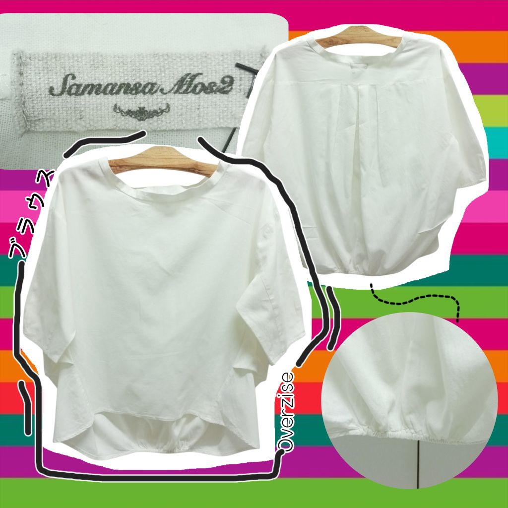 ✨️S a m a n s a_ M o s 2=เสื้อเบลาส์ผ้าคอตตอน