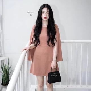 TT5987 เดรสแขนผ่า split sleeve dress