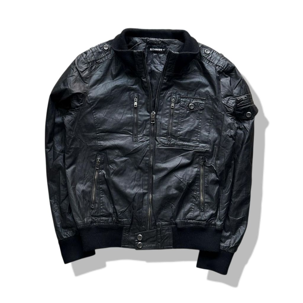 Edwin Black Full Zipper Jacket มือสอง รอบอก 45”