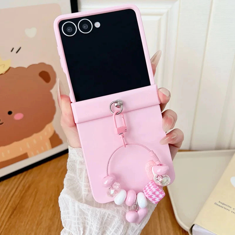 กระต่ายน่ารัก Cover Funda สำหรับ Samsung Galaxy Z Flip 7 Z Flip 6 5 Case บานพับป้องกันกรณี
