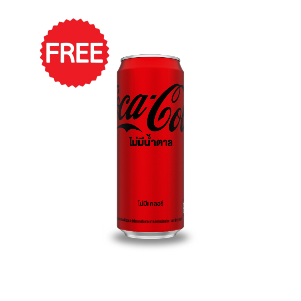 [แถมฟรี] โค้ก ซีโร่ 325ml. / Coca-Cola 325 ml