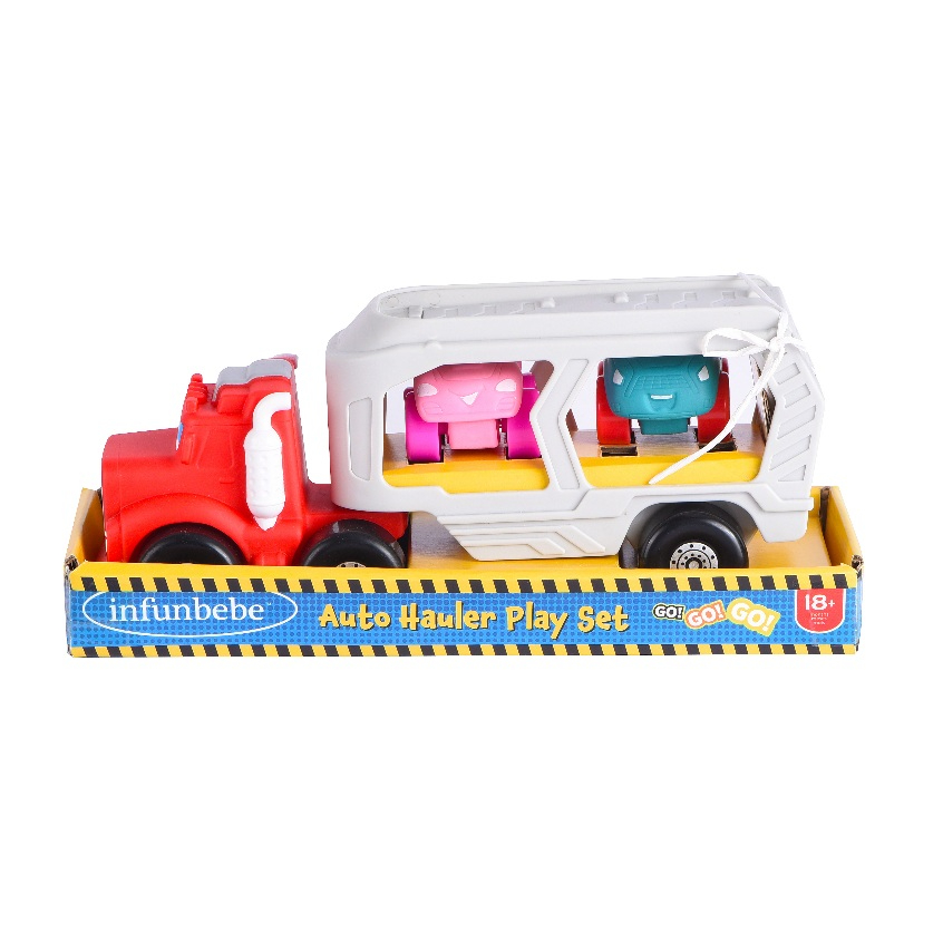 Wel-B x Infunbebe Auto Hauler Play Set (รถบรรทุกรถยนต์) -  ของเล่นเด็ก รถบรรทุกพร้อมรถคันจิ๋ว เสริมสร้างจินตนาการ