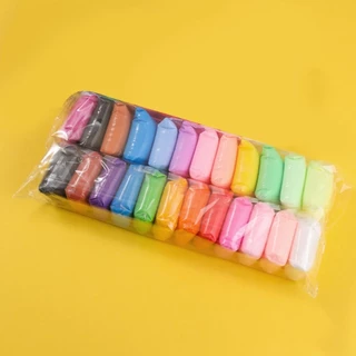 ดินเบาเด็ก 12/24/36 สี ดินปั้นเบา Air Dry Clay นุ่ม ไม่ติดมือ แห้งเอง ของเล่นเสริมพัฒนาการเด็ก