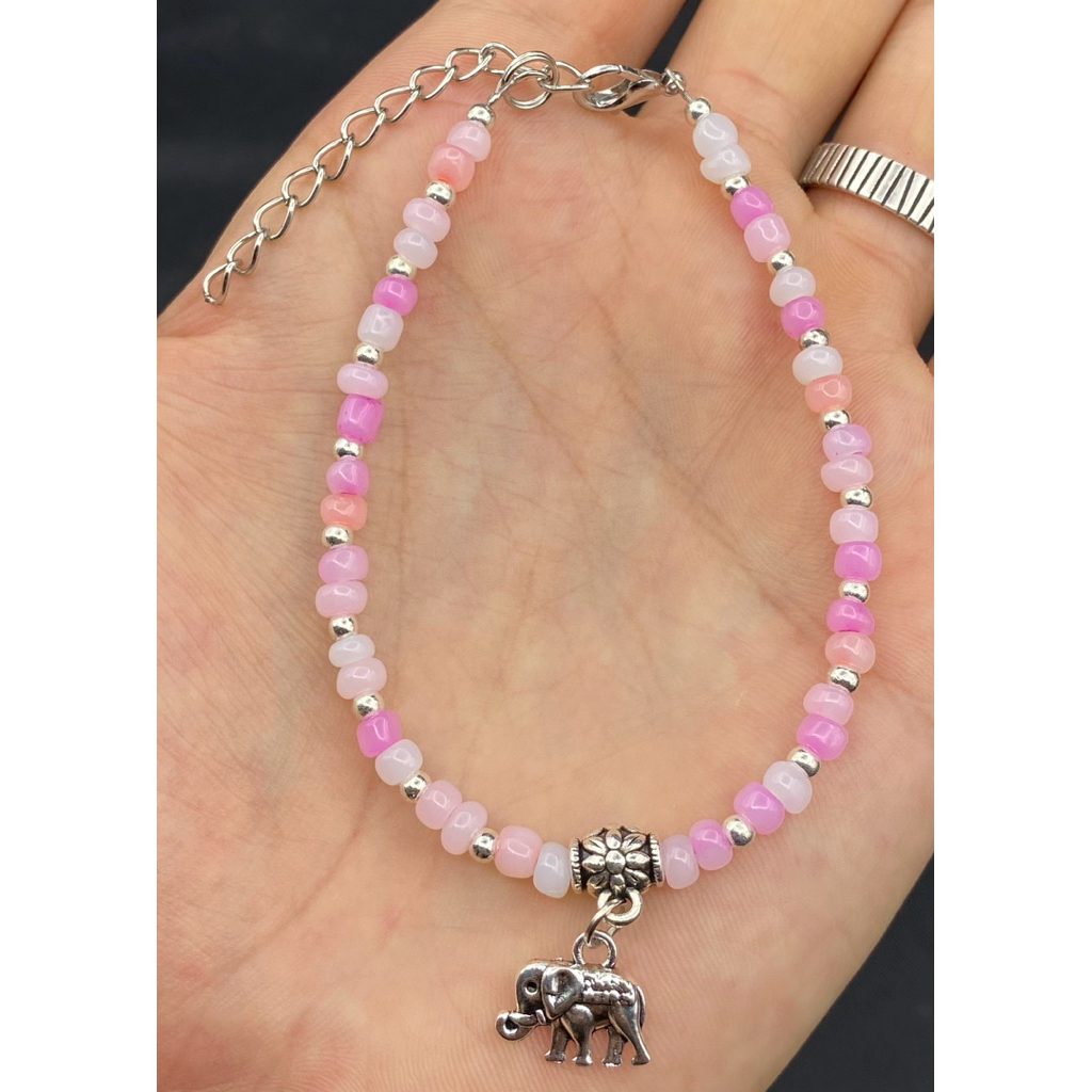 beautiful 4mm rose quartz beads bracelet