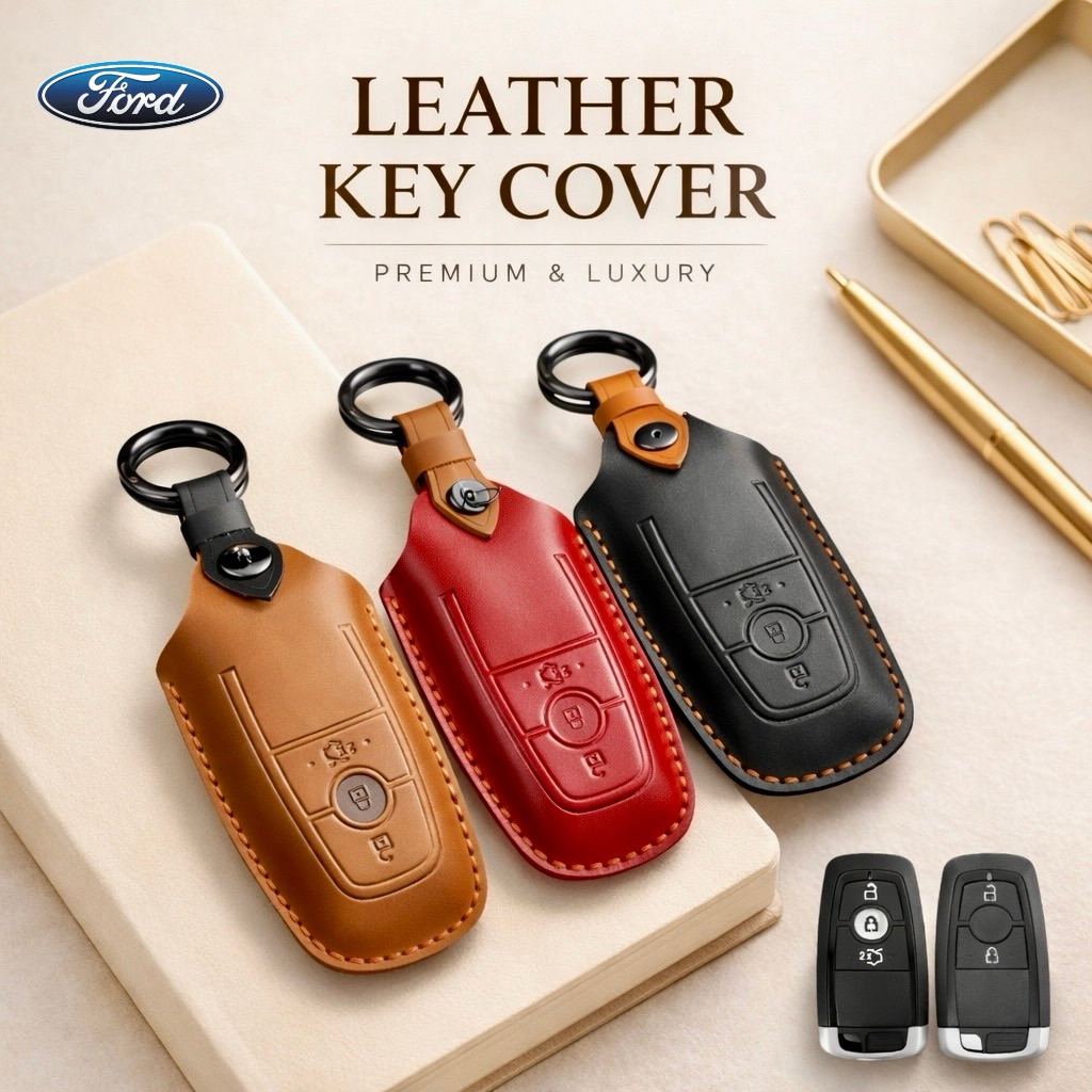 ซองหนังแท้ ใส่กุญแจรีโมทรถยนต์ รุ่นหนังกลับ Ford Ranger RAPTOR,Everest,Mustang,FX4 MAX 2018-26