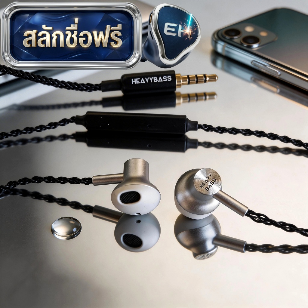 [สลักชื่อฟรี!] หูฟัง Earbud ทุเรียน S เบสทรงพลัง  - Elite BASS 3.5 MM / TYPE C - Elite BASS