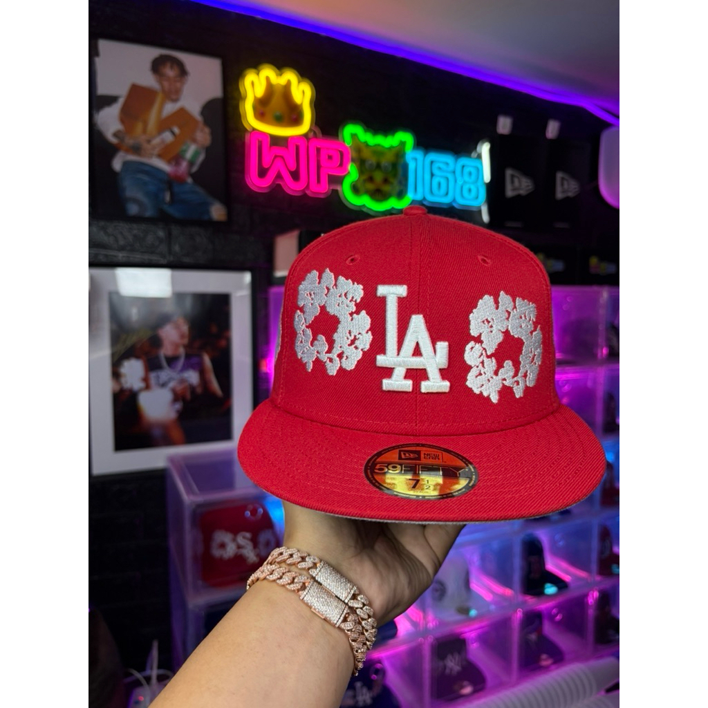New Era Los Angeles Dodgers Custom Denim Tears 59FIFTY Cap🌸🌼🌺❤️🤍