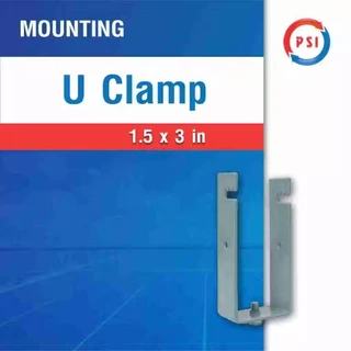 PSI U clamp ( เหล็ก ZAM ไม่ขึ้นสนิม ) อุปกรณ์จับยึด แผงโซลาร์เซลล์ (หลังคาจอดรถ) 1.5x3 , 2x4 , 30x30