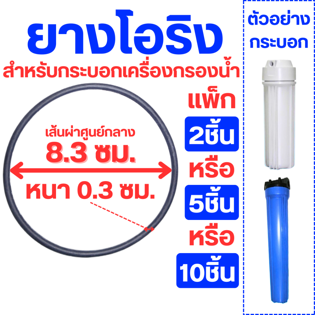 {แพ็ก2 หรือ แพ็ก5ชิ้น}ยางโอริง (O-Ring) สำหรับกระบอกเครื่องกรองน้ำ 10 นิ้ว และ 20 นิ้ว ใช้ได้กับระบบ RO, UF, 5 ขั้นตอน