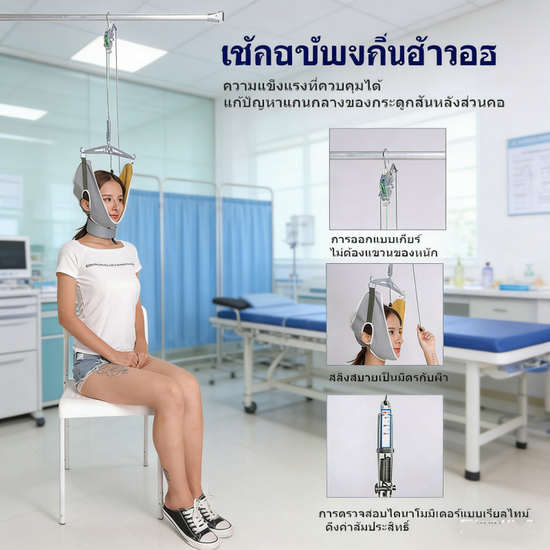 เครื่องดึงคอ ยืดคออย่างปลอดภัย แก้ปวดคอ ผ่อนคลายกล้ามเนื้อต้นคอ เหมาะกับโยคะ
