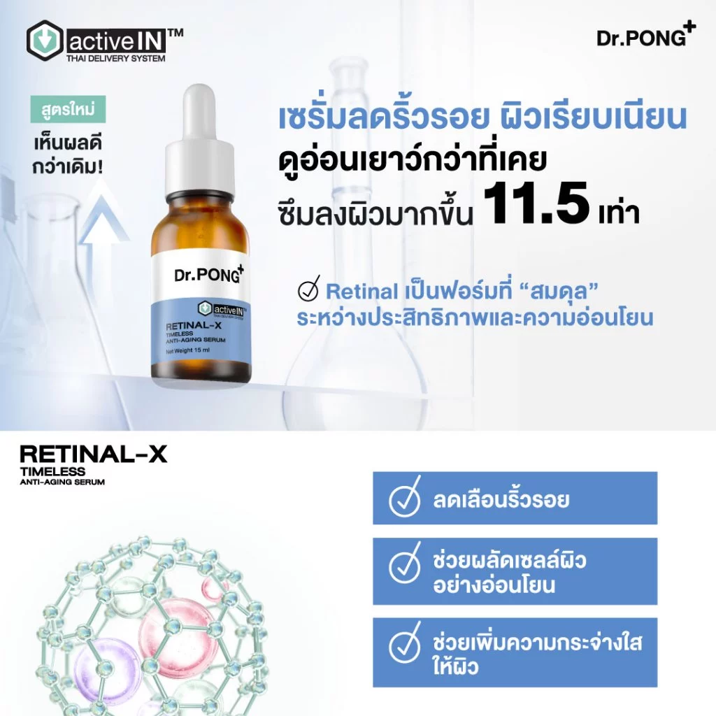 แจกส่วนลดเพิ่ม [รวมเซรั่มสูตรขายดี!] Dr.PONG activeIN เทคโนโลยีรางวัลระดับโลก ซึมเข้าผิวมากขึ้น ปริมาณ 15 ml thumbnail 10