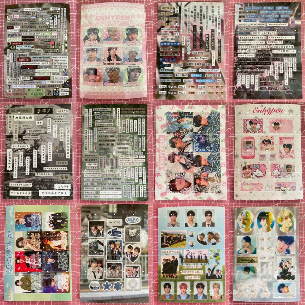 ขั้นต่ำ2แผ่น 1 sticker enhypen diecut สติ๊กเกอร์ ไดคัท A6 ฮีซึง เจย์ เจค ซองฮุน ซอนอู จองวอน นิกิ