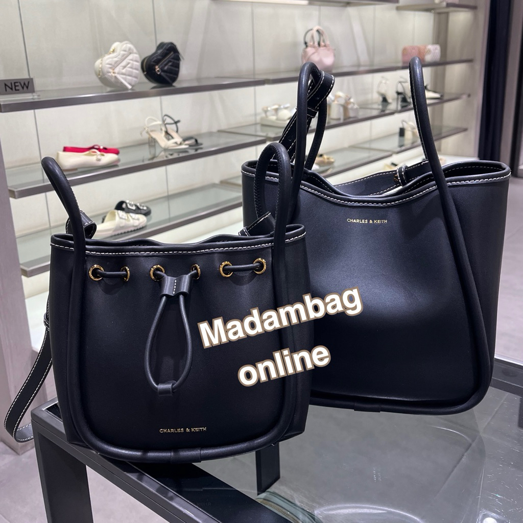 CHARLES & KEITH Lyla Tubular Tote Bag  กระเป๋าสะพายไหล่ แท้จากช็อป (ร้าน Madambagonline)