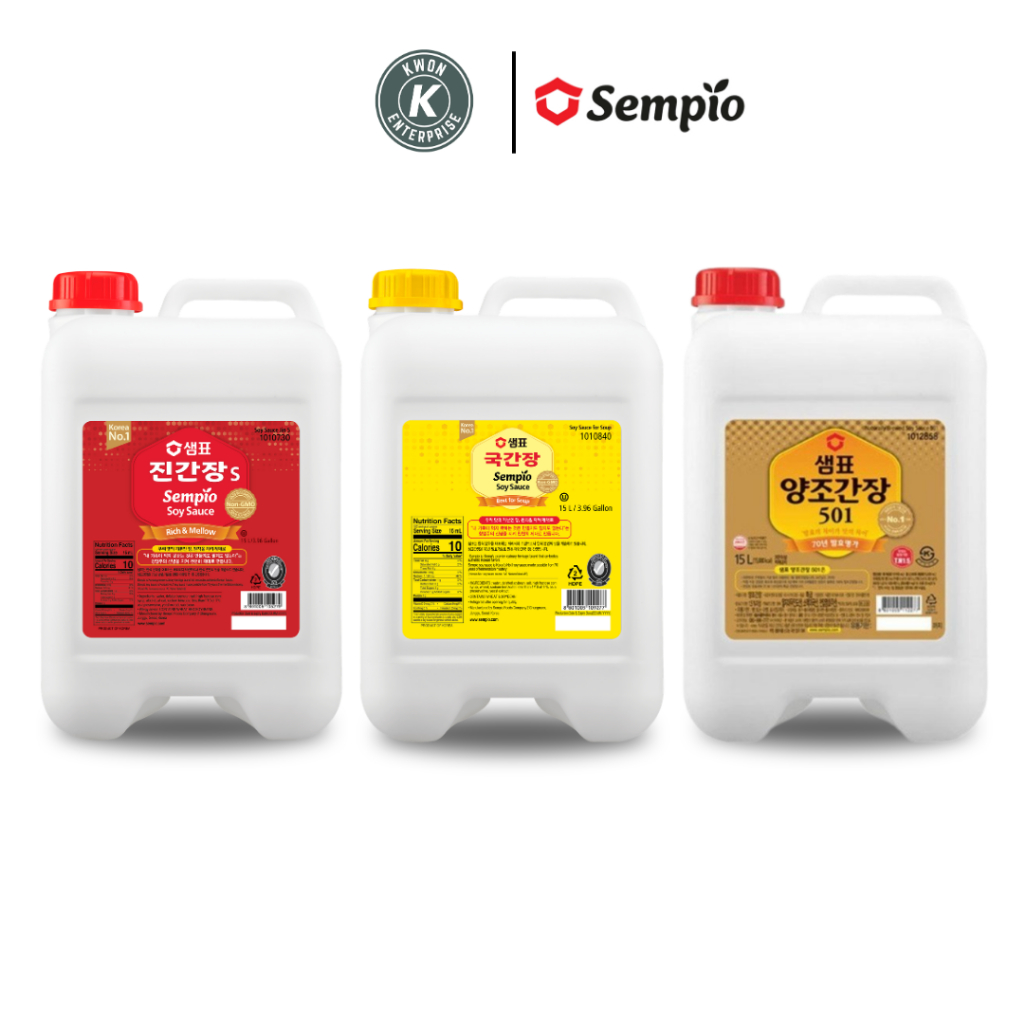 ซอสถั่วเหลืองเกาหลี ตรา เซมเพียว (Soy Sauce Jin S, Soy Sauce for Soup,  Naturally Brewed Soy Sauce 501 SEMPIO BRAND) 15L