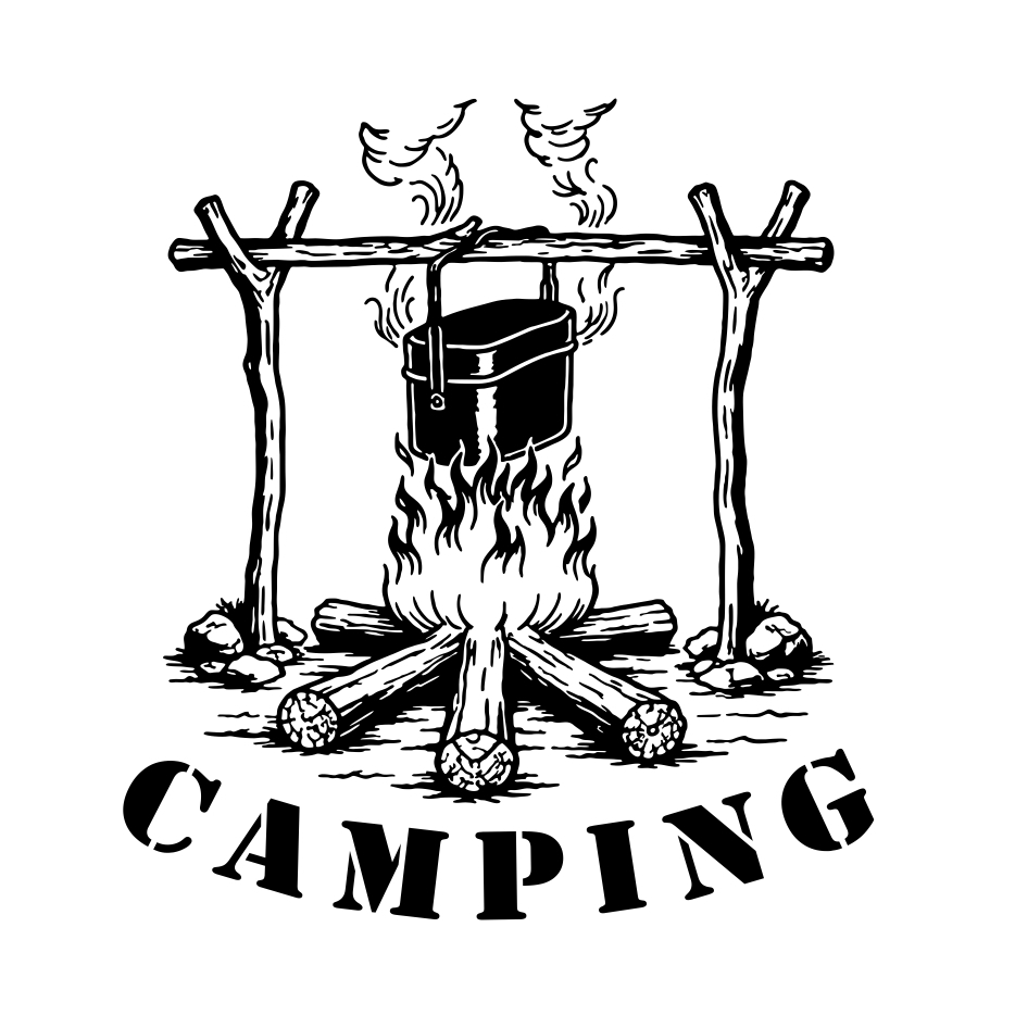สติ๊กเกอร์แต่งรถ Camping กางเต็นท์