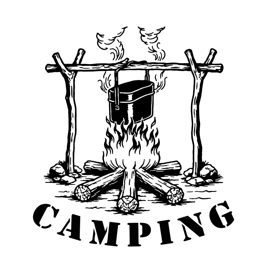 สติ๊กเกอร์แต่งรถ Camping กางเต็นท์