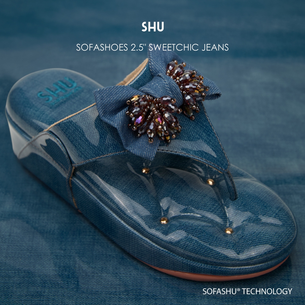 SHU SOFASHOES 2.5" SWEETCHIC JEANS รองเท้าแตะ