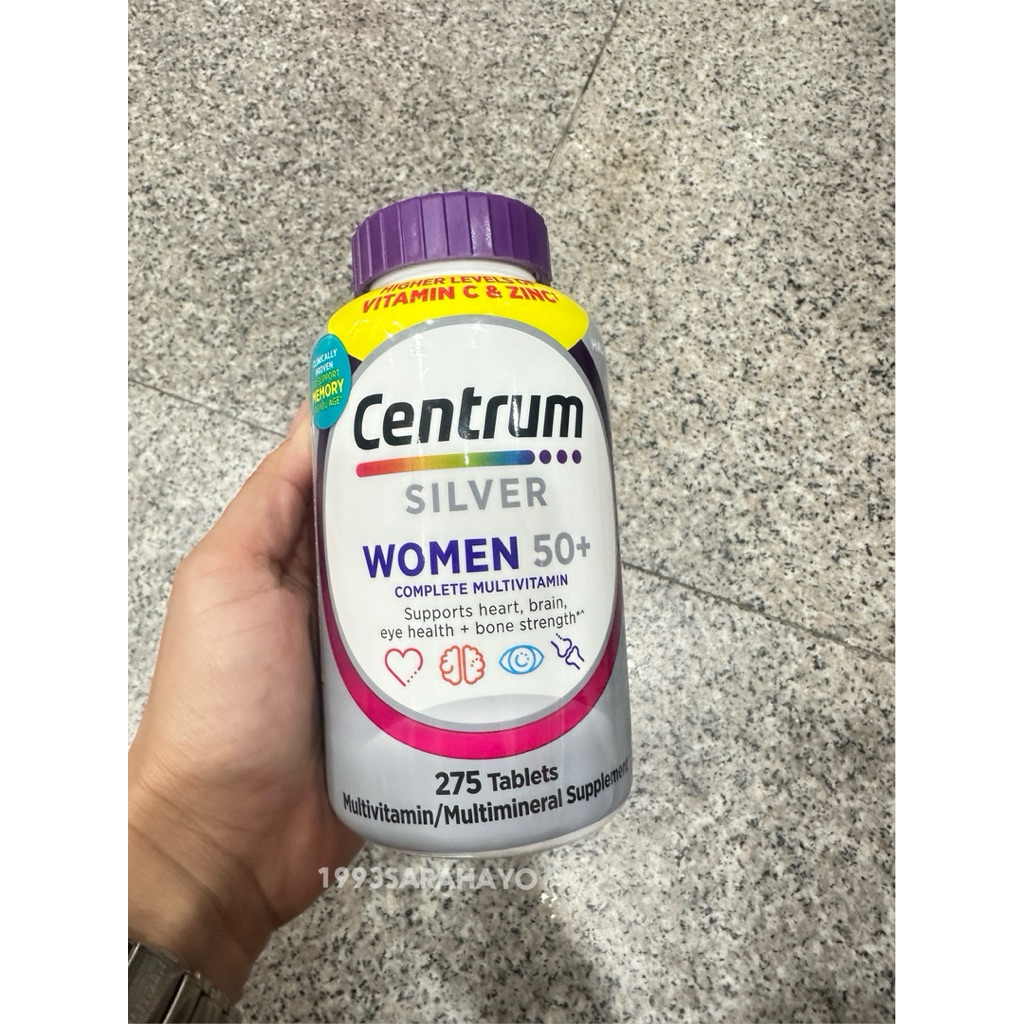 Centrum Silver Women 50+ 275 tablets เซนทรัม ซิลเวอร์ วิตามินสำหรับผู้หญิง 50+