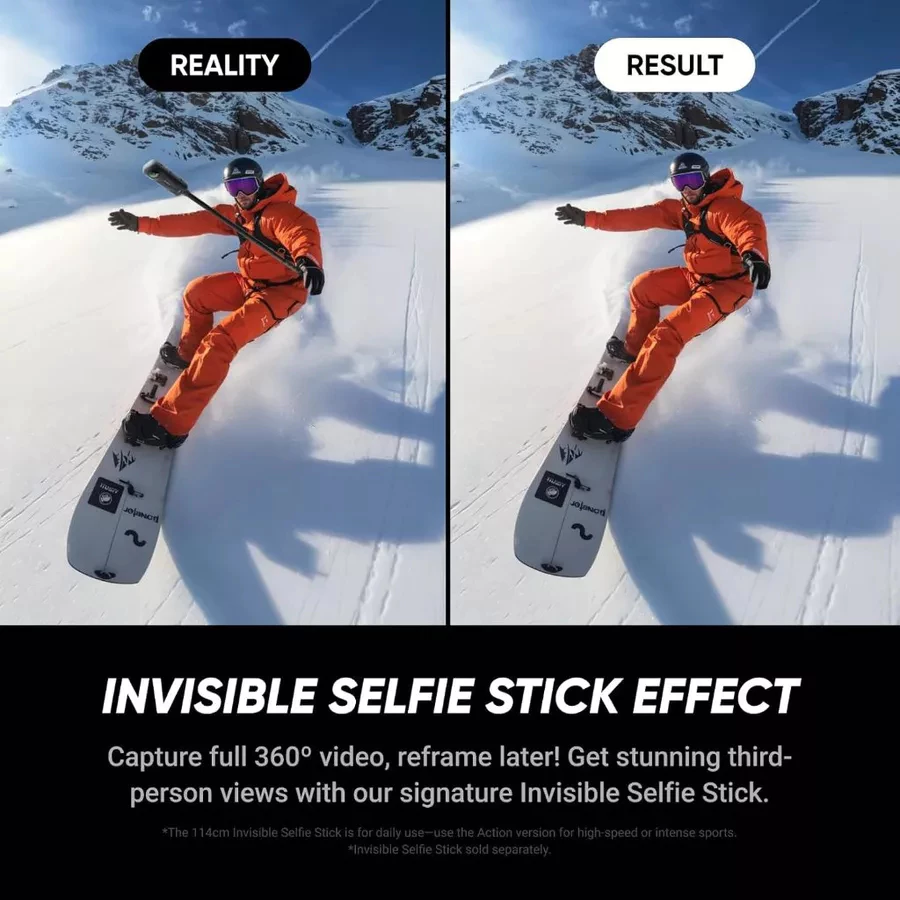 Insta360 X5  - Essentials bundle Action Camera - 8K Resolution - Superior Low Light Quality thumbnail 5