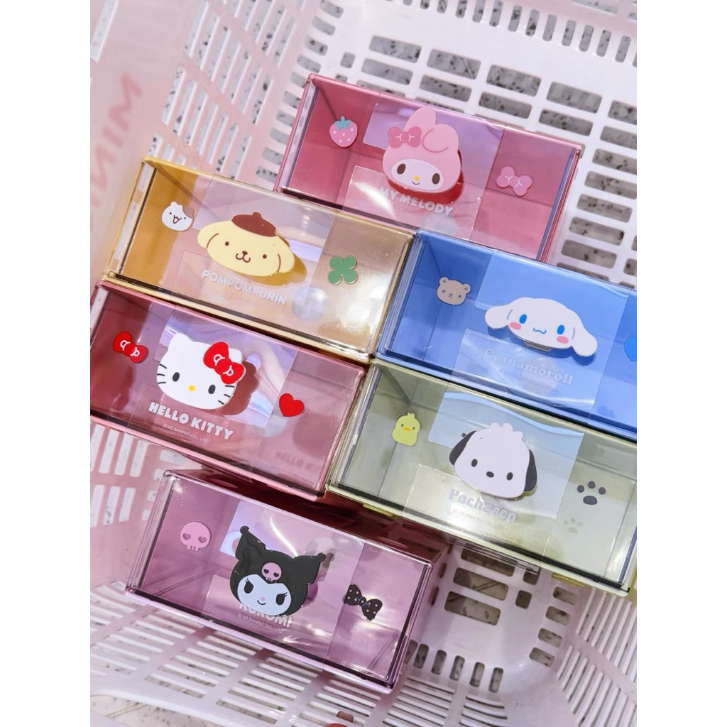 พร้อมส่ง Miniso x Sanrio กล่องเก็บของซานริโอ้ ลิ้นชักเก็บของขนาดเล็ก