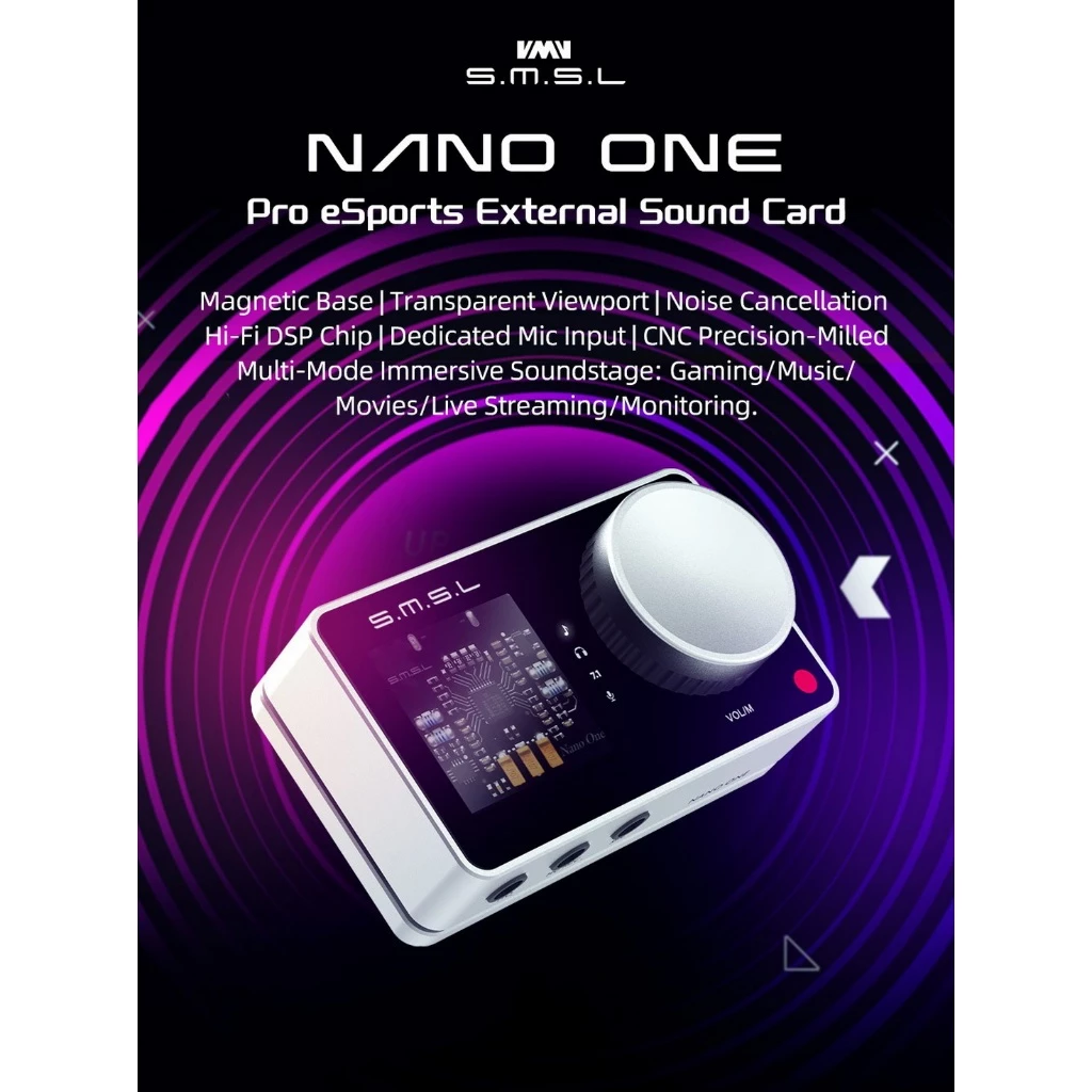 [ประกันศูนย์ไทย] SMSL Nano One ซาวด์การ์ดเกมมิ่ง พร้อมระบบปรับจูนเสียงให้เนียนสวยแบบเรียลไทม์ thumbnail 4